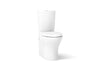 KOHLER K-6355 Persuade Two-piece elongated toilet with skirted trapway, dual-flush, white