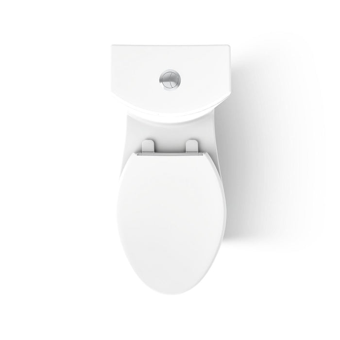 KOHLER K-6355 Persuade Two-piece elongated toilet with skirted trapway, dual-flush, white - view 4