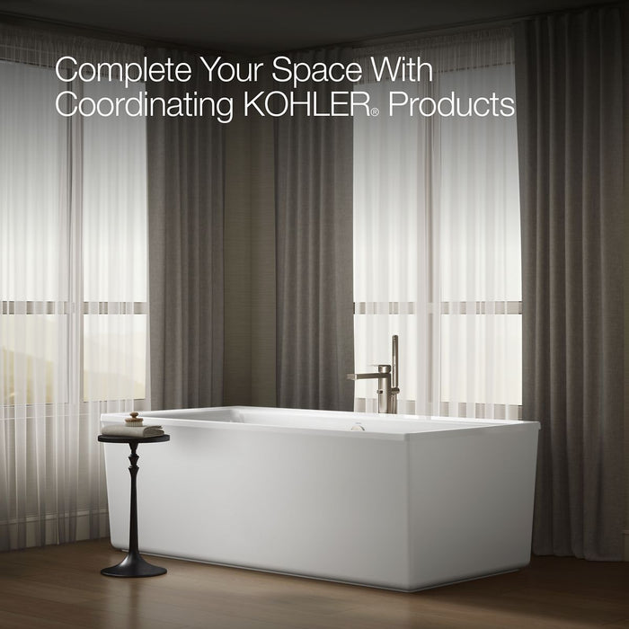 KOHLER K-6366-0 K-6366 Stargaze 72" x 36" Freestanding Bath with Straight Shroud, white - view 4