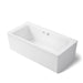 KOHLER K-6366-W1 Stargaze 72" x 36" freestanding bath with Bask heated surface and straight shroud, white