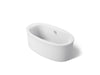 KOHLER K-6368-0 K-6368 Sunstruck 65-1/2" x 35-1/2" Freestanding Bath, Straight Shroud, white