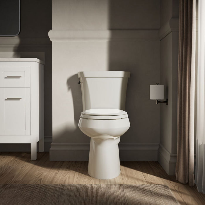 KOHLER K-6393 Highline ComForteeight Two-piece elongated dual-flush chair height toilet with 10" rough-in, biscuit - view 5