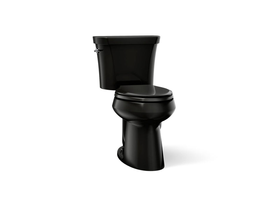 KOHLER K-6393 Highline ComForteeight Two-piece elongated dual-flush chair height toilet with 10" rough-in, black black