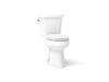 KOHLER K-6393 Highline ComForteeight Two-piece elongated dual-flush chair height toilet with 10" rough-in, white