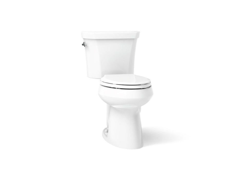 KOHLER K-6393 Highline ComForteeight Two-piece elongated dual-flush chair height toilet with 10" rough-in, white