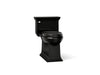 KOHLER K-6428 Memoirs Stately One-piece compact elongated toilet with skirted trapway, 1.28 gpf, black black