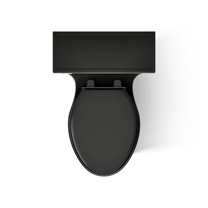 KOHLER K-6428 Memoirs Stately One-piece compact elongated toilet with skirted trapway, 1.28 gpf, black black - view 4