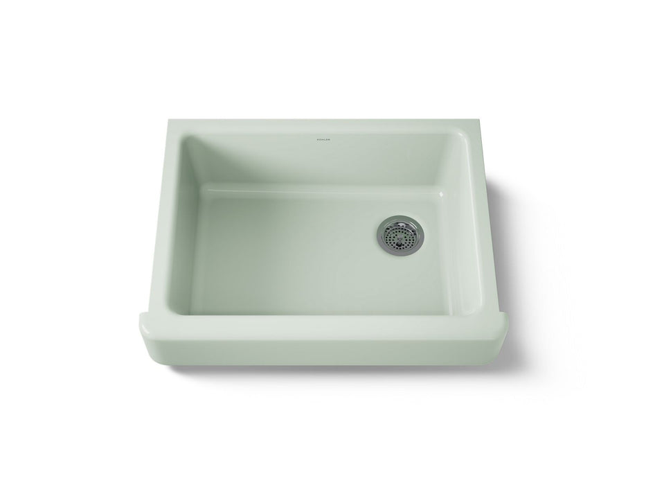 KOHLER K-6486 Whitehaven 29-1/2" undermount single-bowl farmhouse kitchen sink, aspen green