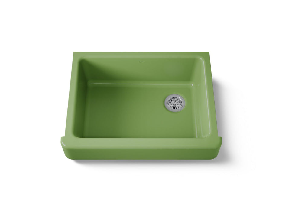 KOHLER K-6486 Whitehaven 29-1/2" undermount single-bowl farmhouse kitchen sink, fresh green