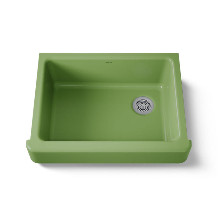 KOHLER K-6486 Whitehaven 29-1/2" undermount single-bowl farmhouse kitchen sink, fresh green - view 5