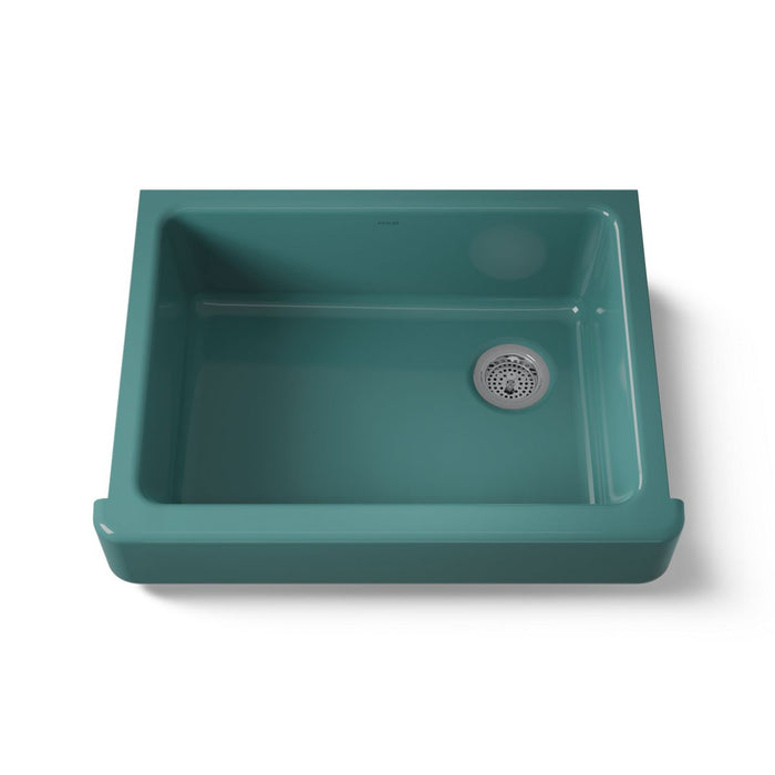 KOHLER K-6486 Whitehaven 29-1/2" undermount single-bowl farmhouse kitchen sink, teal - view 5