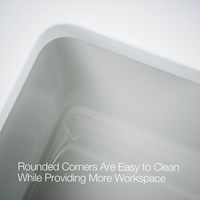 KOHLER K-6487 Whitehaven 29-3/4" undermount single-bowl farmhouse kitchen sink, aspen green - view 2
