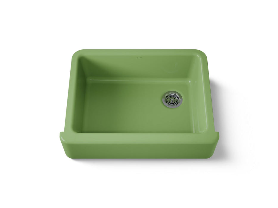 KOHLER K-6487 Whitehaven 29-3/4" undermount single-bowl farmhouse kitchen sink, fresh green