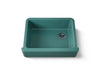 KOHLER K-6487 Whitehaven 29-3/4" undermount single-bowl farmhouse kitchen sink, teal