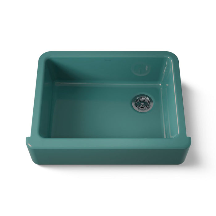 KOHLER K-6487 Whitehaven 29-3/4" undermount single-bowl farmhouse kitchen sink, teal - view 5