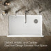 KOHLER K-6488 Whitehaven 35-1/2" undermount single-bowl farmhouse kitchen sink - view 4