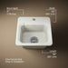 KOHLER K-6579-1 Northland™ 15" Top-mount Single-bowl Bar Sink, biscuit - view 5