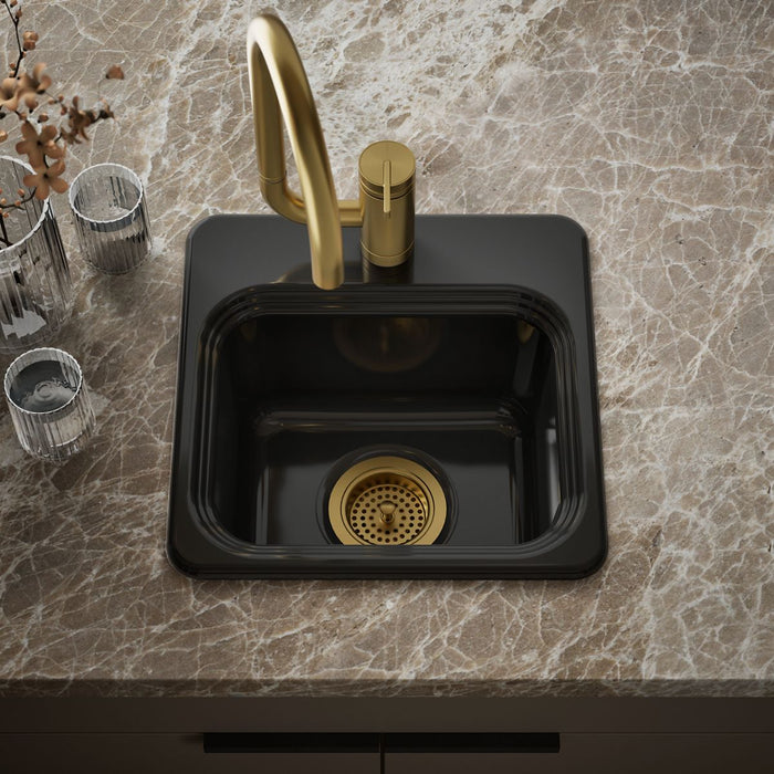 KOHLER K-6579-1 Northland™ 15" Top-mount Single-bowl Bar Sink, black black - view 5