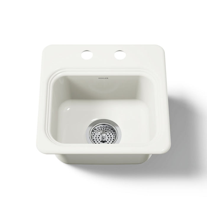 KOHLER K-6579-2 Northland™ 15" Top-mount Single-bowl Bar Sink, biscuit - view 4