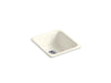 KOHLER K-6584 Iron/Tones 17" top-/undermount single-bowl bar sink, biscuit