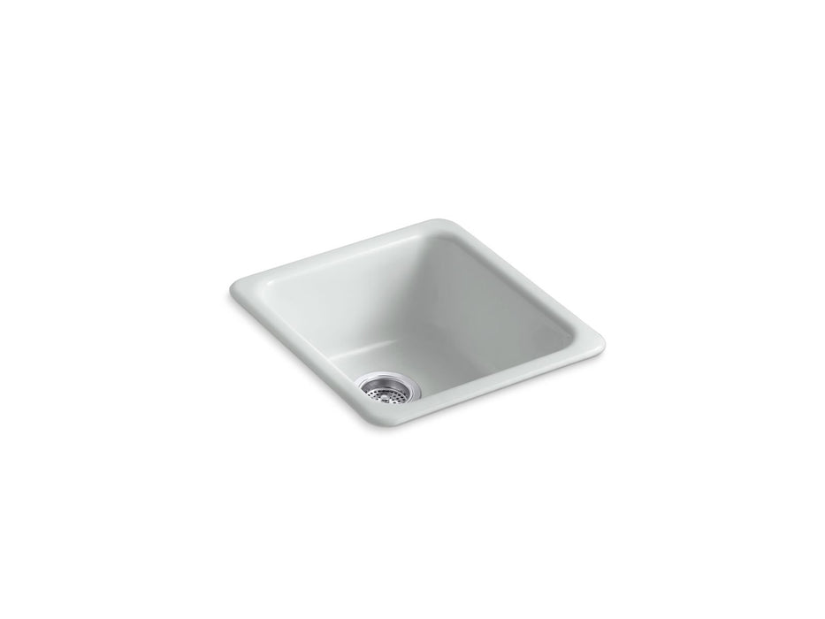 KOHLER K-6584 Iron/Tones 17" top-/undermount single-bowl bar sink, ice grey