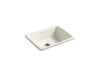 KOHLER K-6585 Iron/Tones 24-1/4" top-/undermount single-bowl bar sink, biscuit