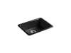 KOHLER K-6585 Iron/Tones 24-1/4" top-/undermount single-bowl bar sink, black black