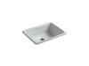 KOHLER K-6585 Iron/Tones 24-1/4" top-/undermount single-bowl bar sink, ice grey