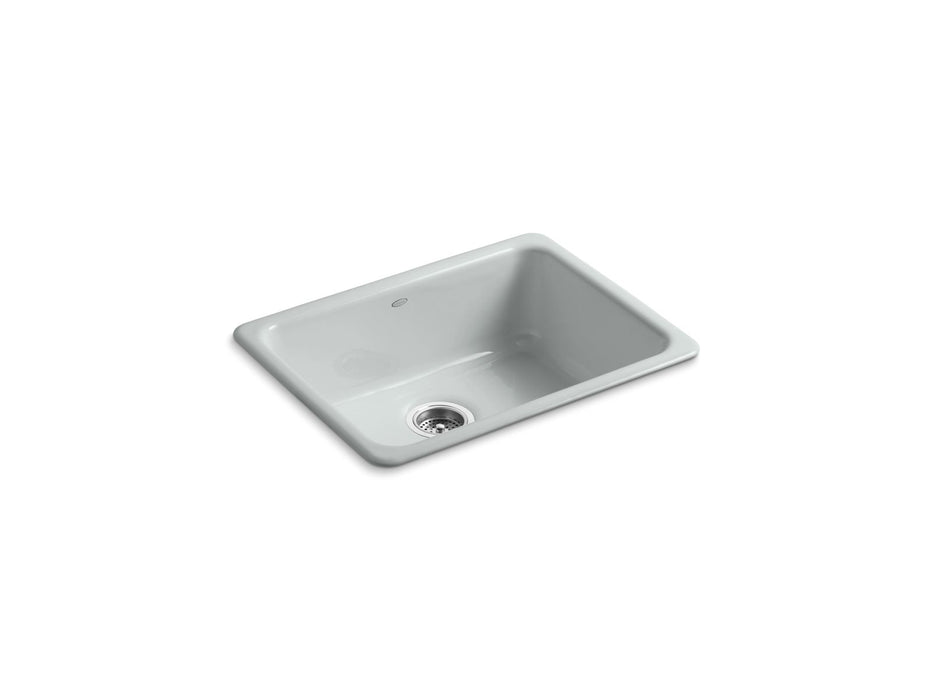 KOHLER K-6585 Iron/Tones 24-1/4" top-/undermount single-bowl bar sink, ice grey