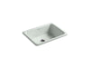 KOHLER K-6585 Iron/Tones 24-1/4" top-/undermount single-bowl bar sink, sea salt