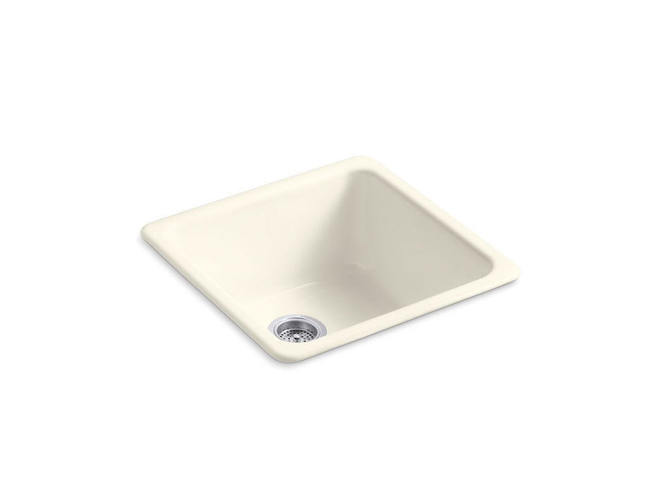 KOHLER K-6587 Iron/Tones 21" top-/undermount single-bowl bar sink, biscuit