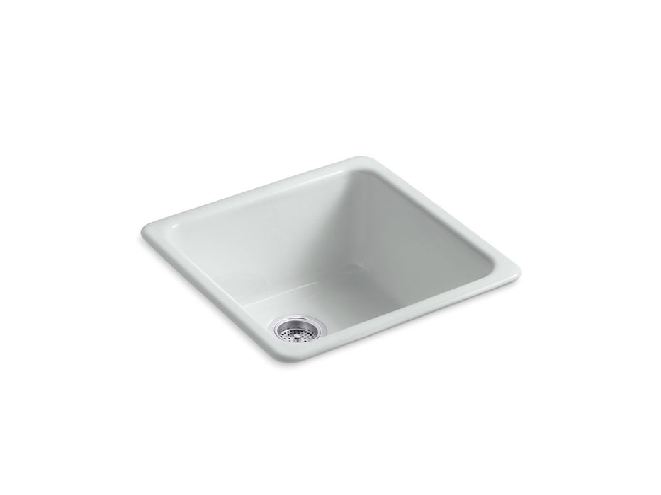 KOHLER K-6587 Iron/Tones 21" top-/undermount single-bowl bar sink, ice grey