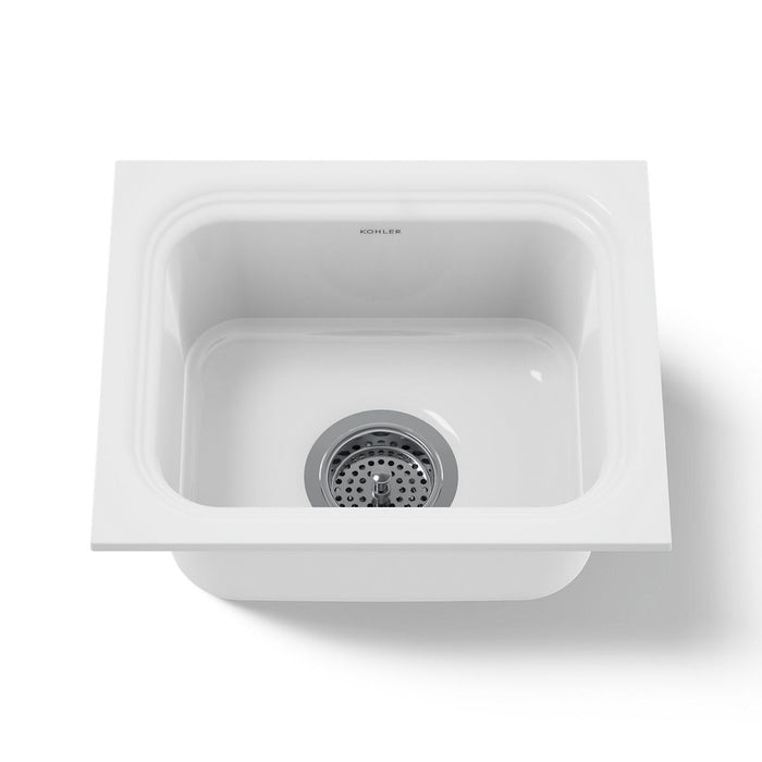 KOHLER K-6589-U Northland 15" undermount single-bowl bar sink, white - view 5