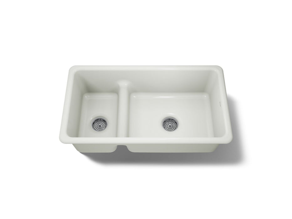 KOHLER K-6625 Iron/Tones Smart Divide 33" top-/undermount double-bowl kitchen sink
