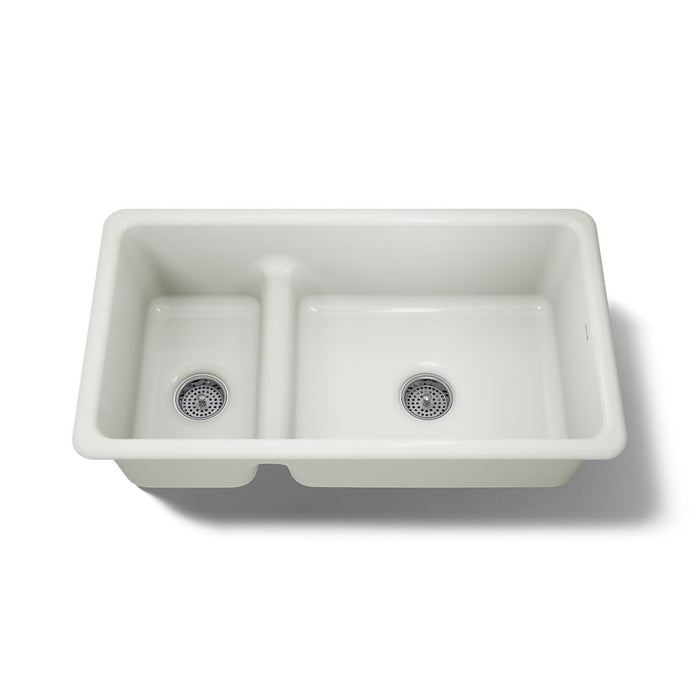 KOHLER K-6625 Iron/Tones Smart Divide 33" top-/undermount double-bowl kitchen sink