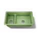 KOHLER K-6625 Iron/Tones Smart Divide 33" top-/undermount double-bowl kitchen sink, fresh green - view 4