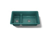 KOHLER K-6625 Iron/Tones Smart Divide 33" top-/undermount double-bowl kitchen sink, teal