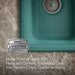 KOHLER K-6625 Iron/Tones Smart Divide 33" top-/undermount double-bowl kitchen sink, teal - view 2