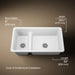 KOHLER K-6625 Iron/Tones Smart Divide 33" top-/undermount double-bowl kitchen sink, white - view 5