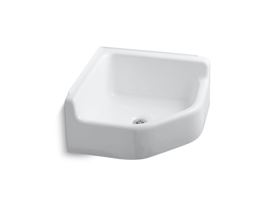KOHLER K-6710-0 K-6710 Whitby Floor-mount Corner Service Sink, white