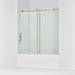 KOHLER K-701694-L Composed 62" H sliding bath door with 3/8"-thick glass, anodized brushed nickel