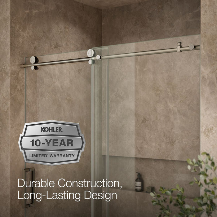 KOHLER K-701694-L Composed 62" H sliding bath door with 3/8"-thick glass