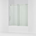 KOHLER K-701694-L Composed 62" H sliding bath door with 3/8"-thick glass, bright polished silver