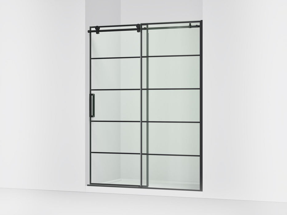 KOHLER K-701696-G79 Composed 78" H sliding shower door with 3/8"-thick glass, matte black