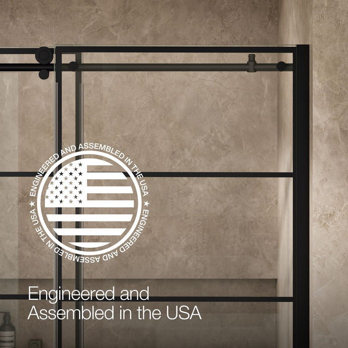 KOHLER K-701696-G79 Composed 78" H sliding shower door with 3/8"-thick glass, matte black - view 5