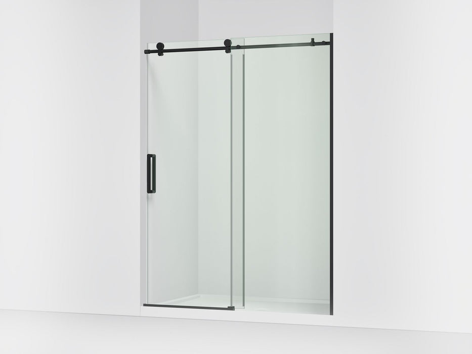 KOHLER K-701696-L Composed Sliding shower door, 78" H x 56-1/8 - 59-7/8" W, with 3/8" thick Crystal Clear glass, matte black