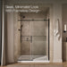 KOHLER K-701696-L Composed Sliding shower door, 78" H x 56-1/8 - 59-7/8" W, with 3/8" thick Crystal Clear glass, matte...