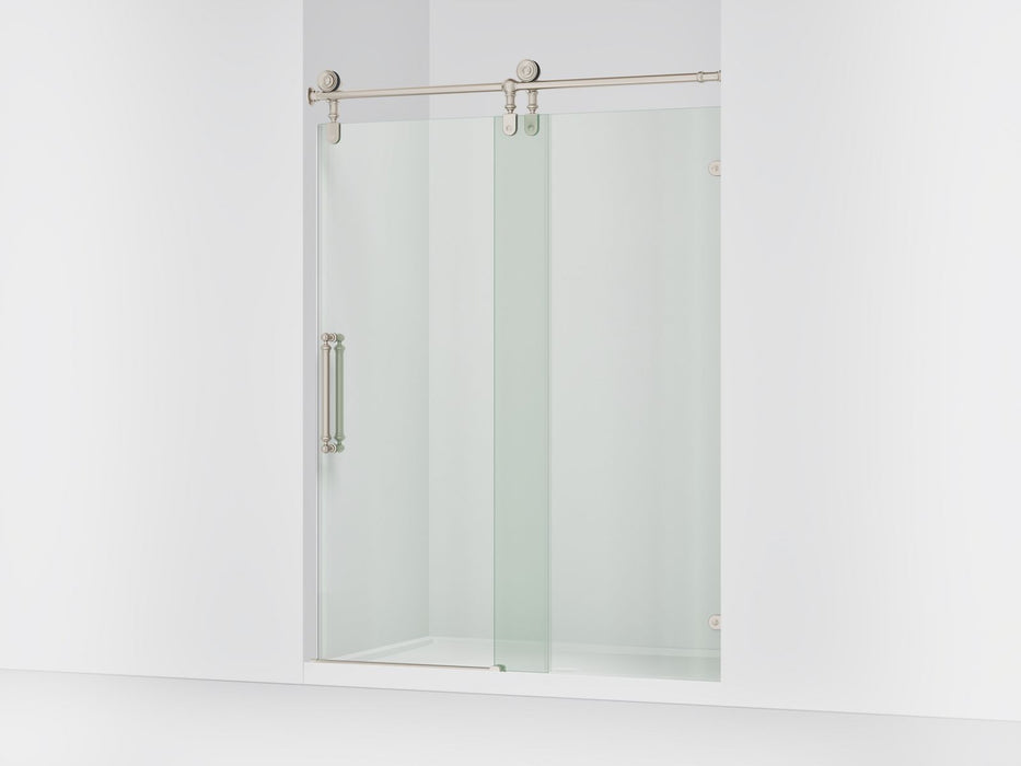 KOHLER K-701724-10L Artifacts 80-7/8" H sliding shower door with 3/8"-thick glass, vibrant brushed nickel