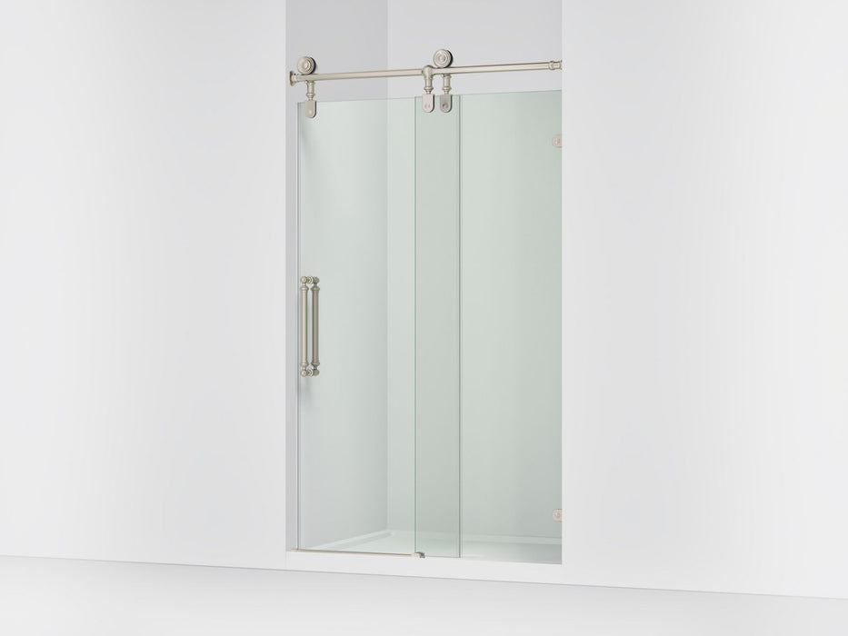 KOHLER K-701726-10L Artifacts 80-7/8" H sliding shower door with 3/8"-thick glass, vibrant brushed nickel