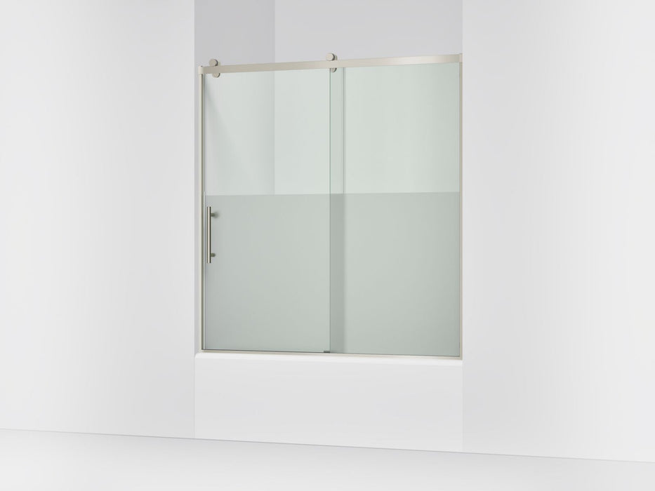 KOHLER K-702253-10G81 Rely 62-1/2" H sliding bath door with 3/8"-thick glass, anodized brushed nickel
